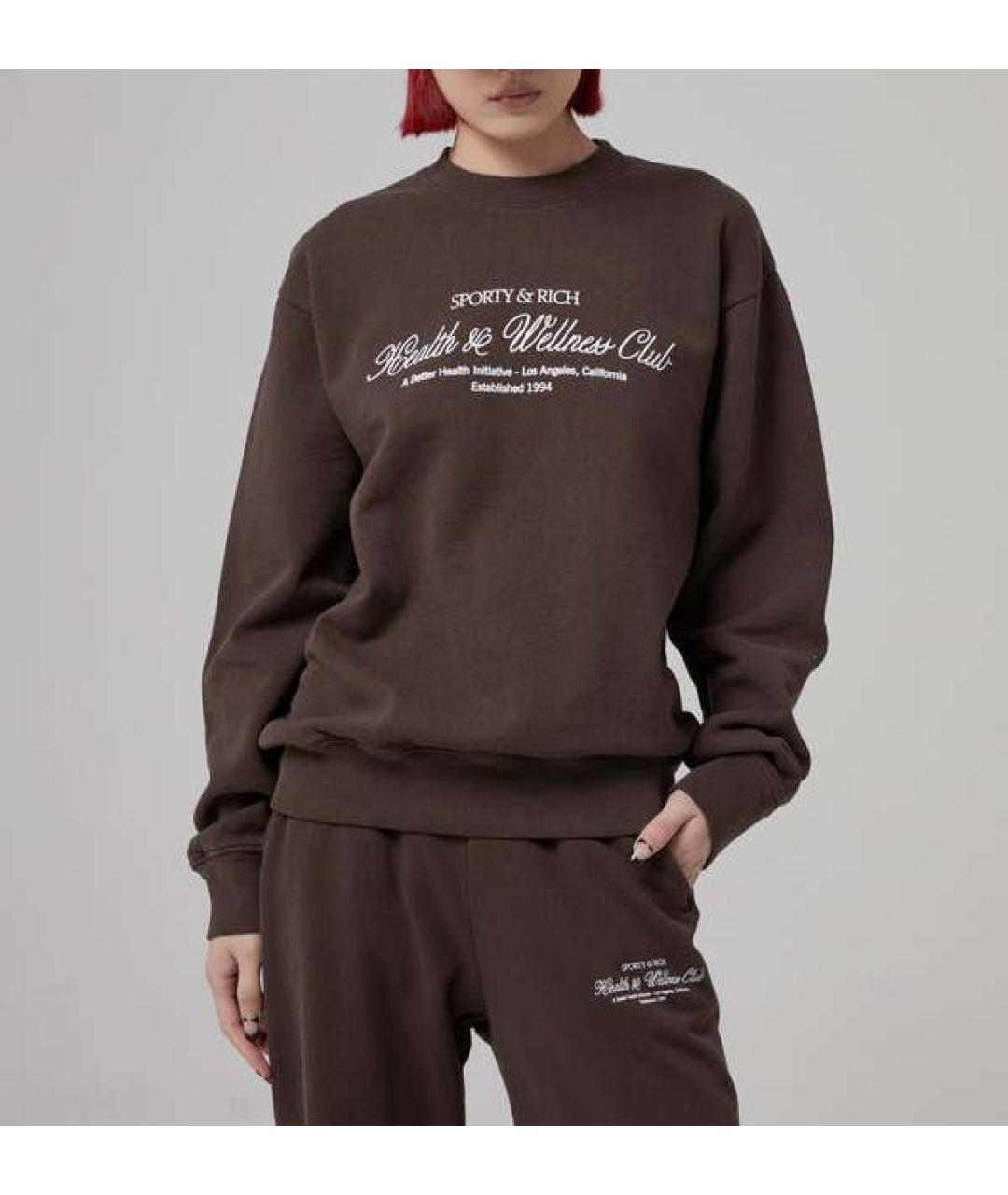 SPORTY AND RICH Коричневый хлопковый спортивные костюмы, фото 2