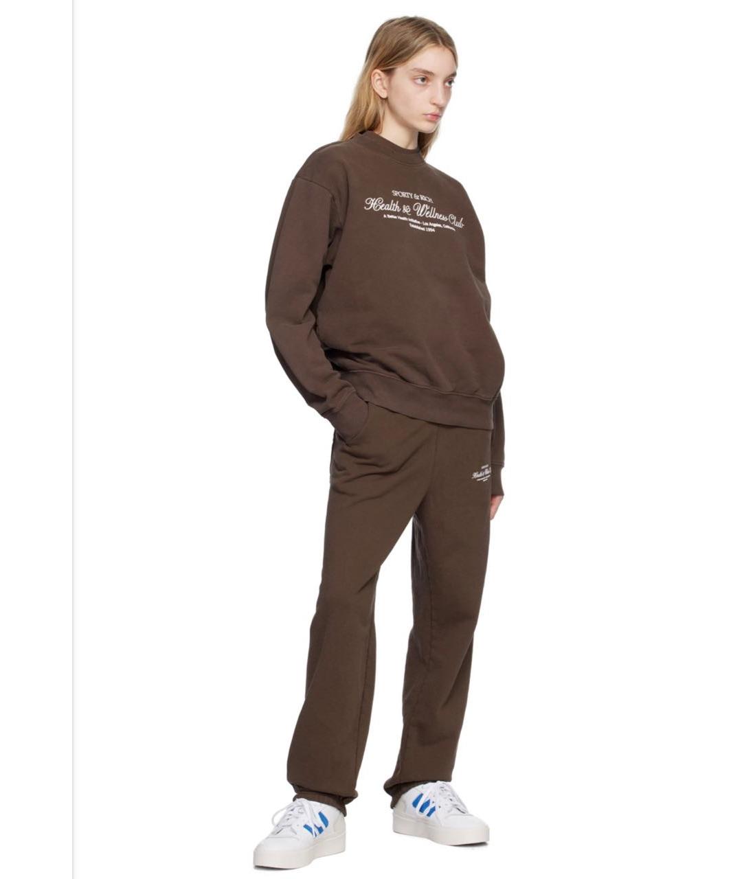 SPORTY AND RICH Коричневый хлопковый спортивные костюмы, фото 2