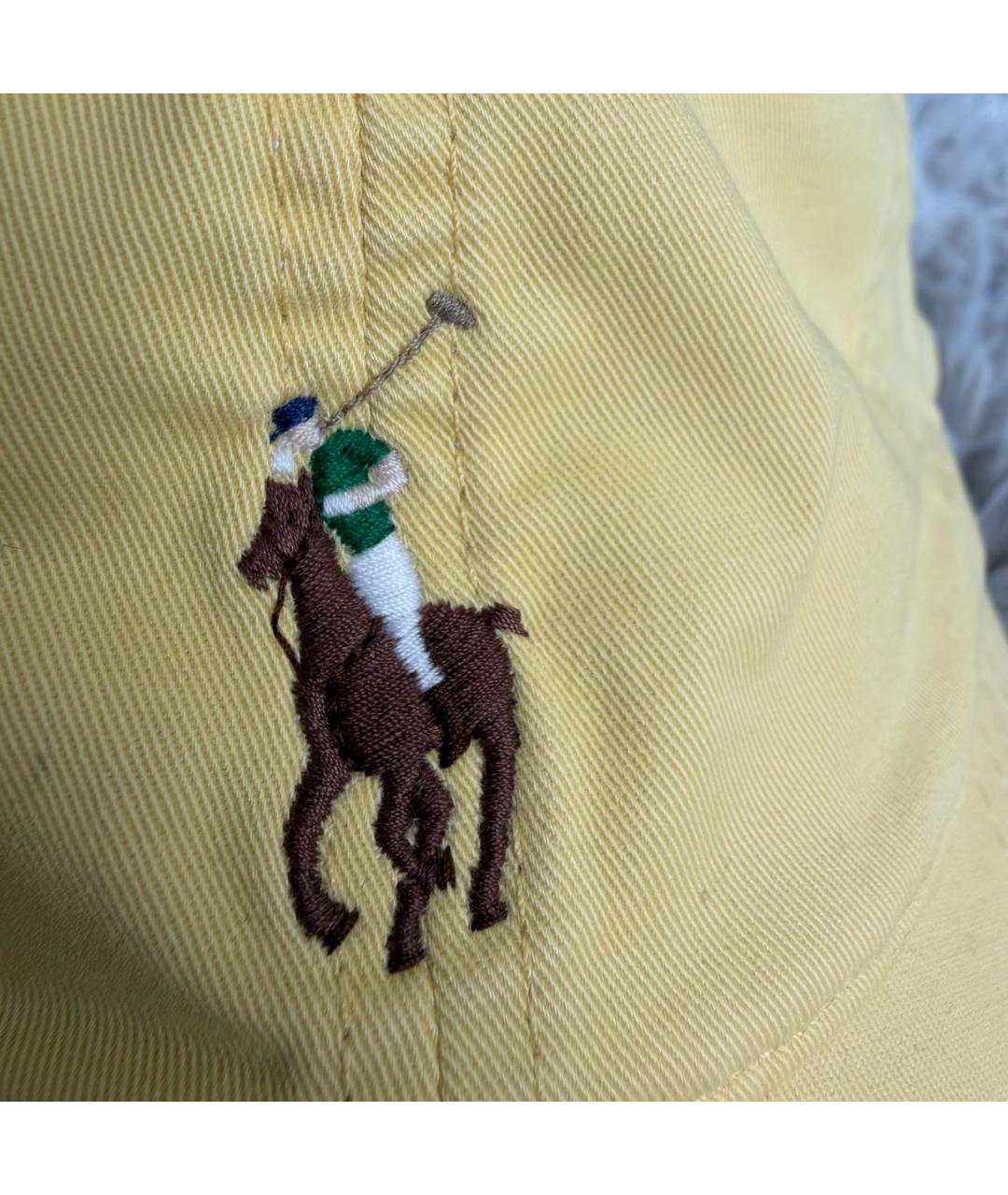 POLO RALPH LAUREN Желтая хлопковая кепка/бейсболка, фото 4