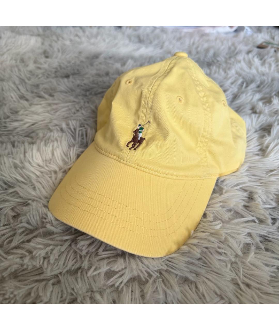 POLO RALPH LAUREN Желтая хлопковая кепка/бейсболка, фото 3