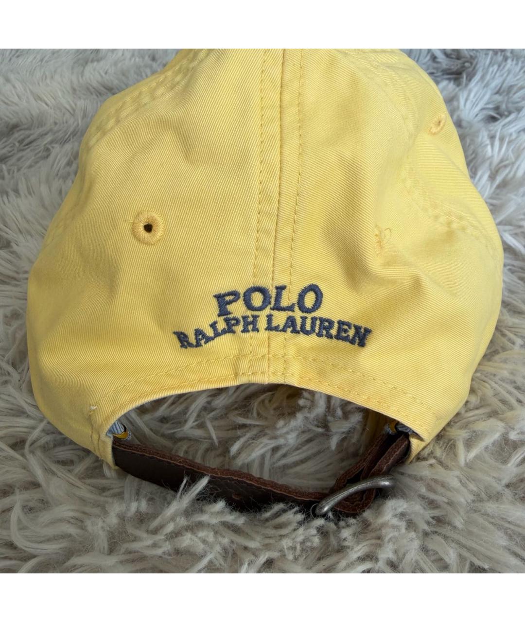 POLO RALPH LAUREN Желтая хлопковая кепка/бейсболка, фото 5