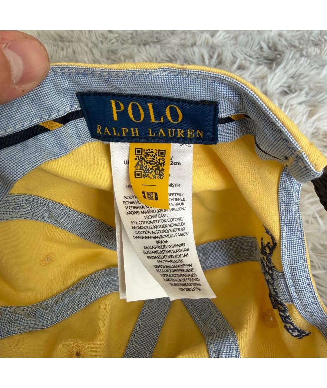 POLO RALPH LAUREN Желтая хлопковая кепка/бейсболка, фото 6