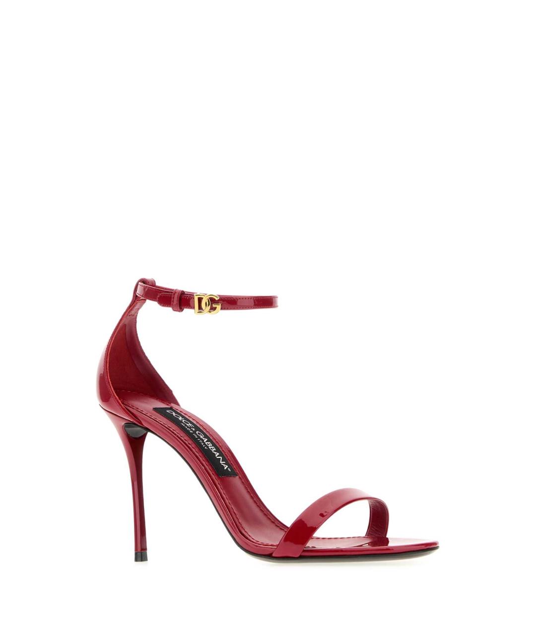 DOLCE&GABBANA Красные кожаные босоножки, фото 2