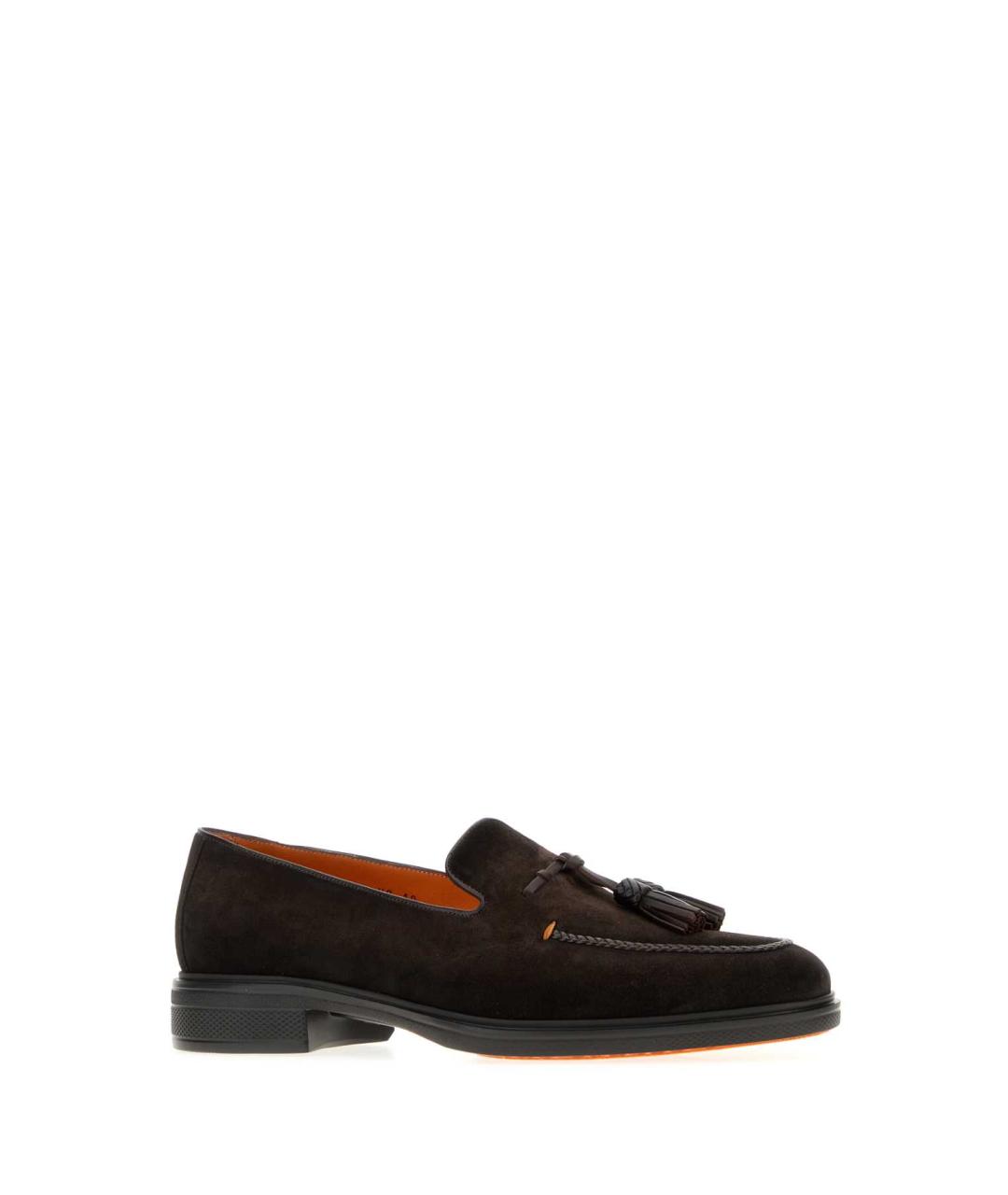 SANTONI Коричневые кожаные лоферы, фото 2