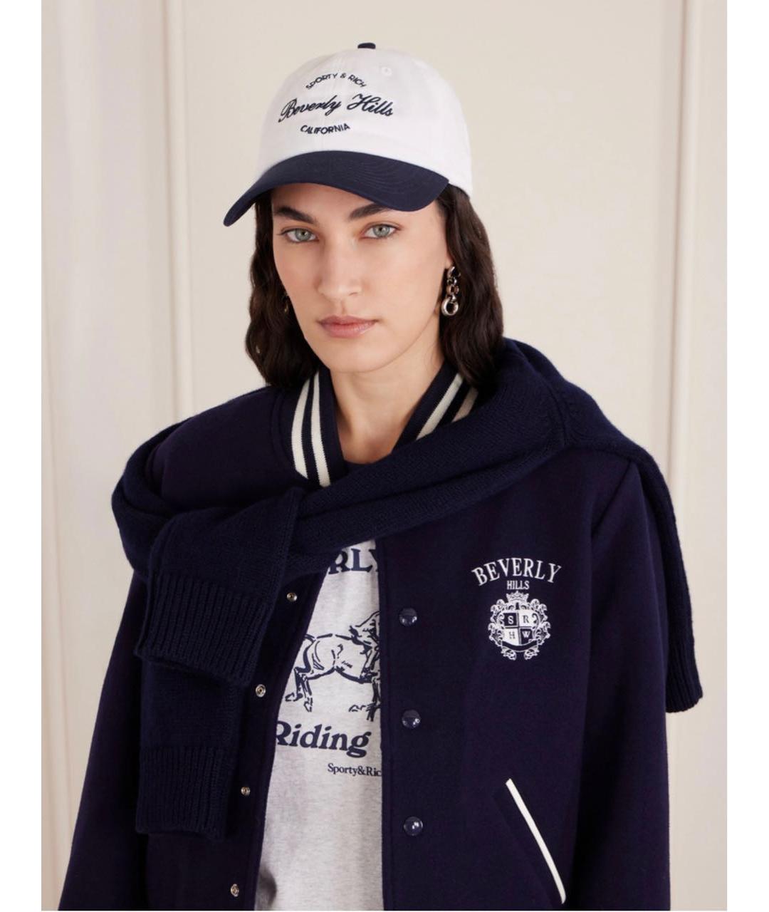 SPORTY AND RICH Белая хлопковая кепка, фото 2