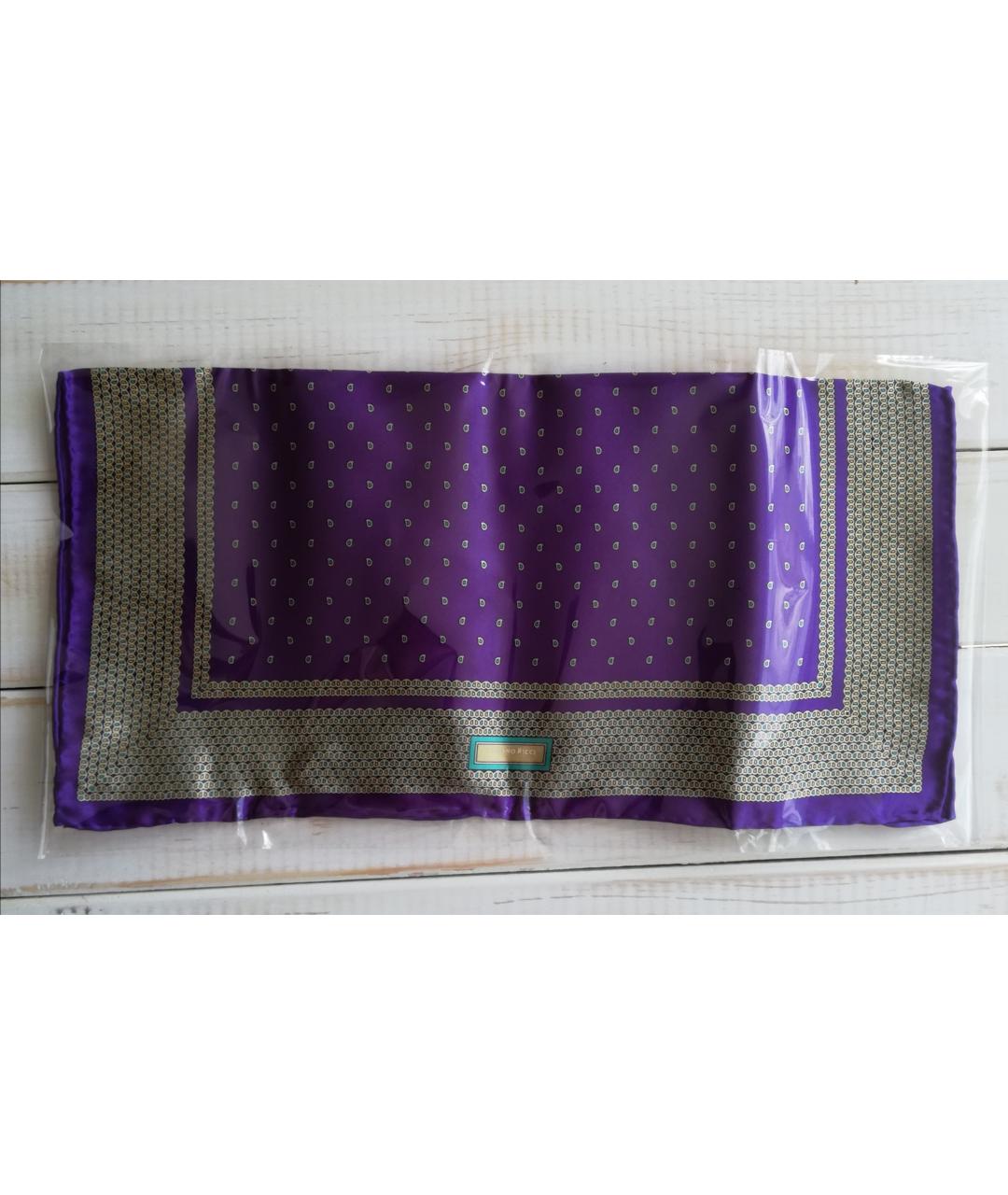 STEFANO RICCI Фиолетовый шелковый платок, фото 4