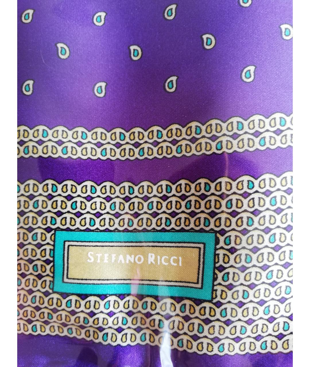 STEFANO RICCI Фиолетовый шелковый платок, фото 2