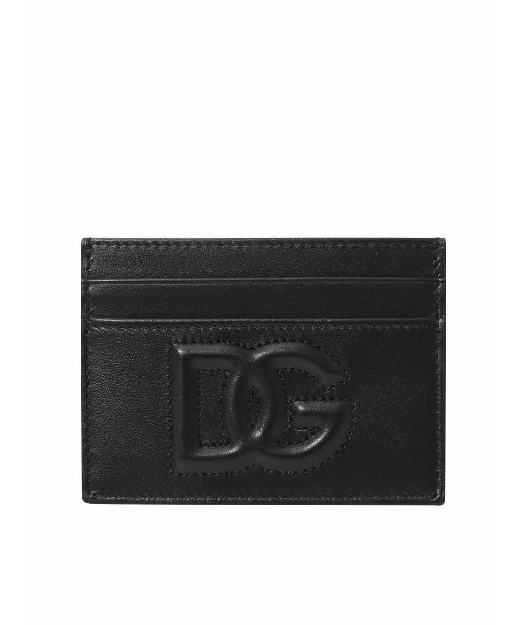 DOLCE&GABBANA Черный кожаный кардхолдер, фото 1