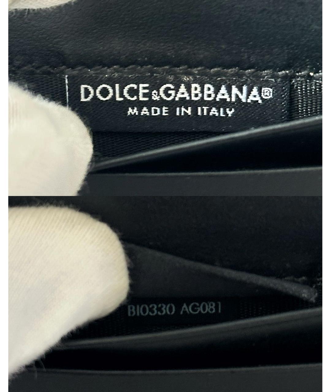 DOLCE&GABBANA Черный кожаный кардхолдер, фото 6