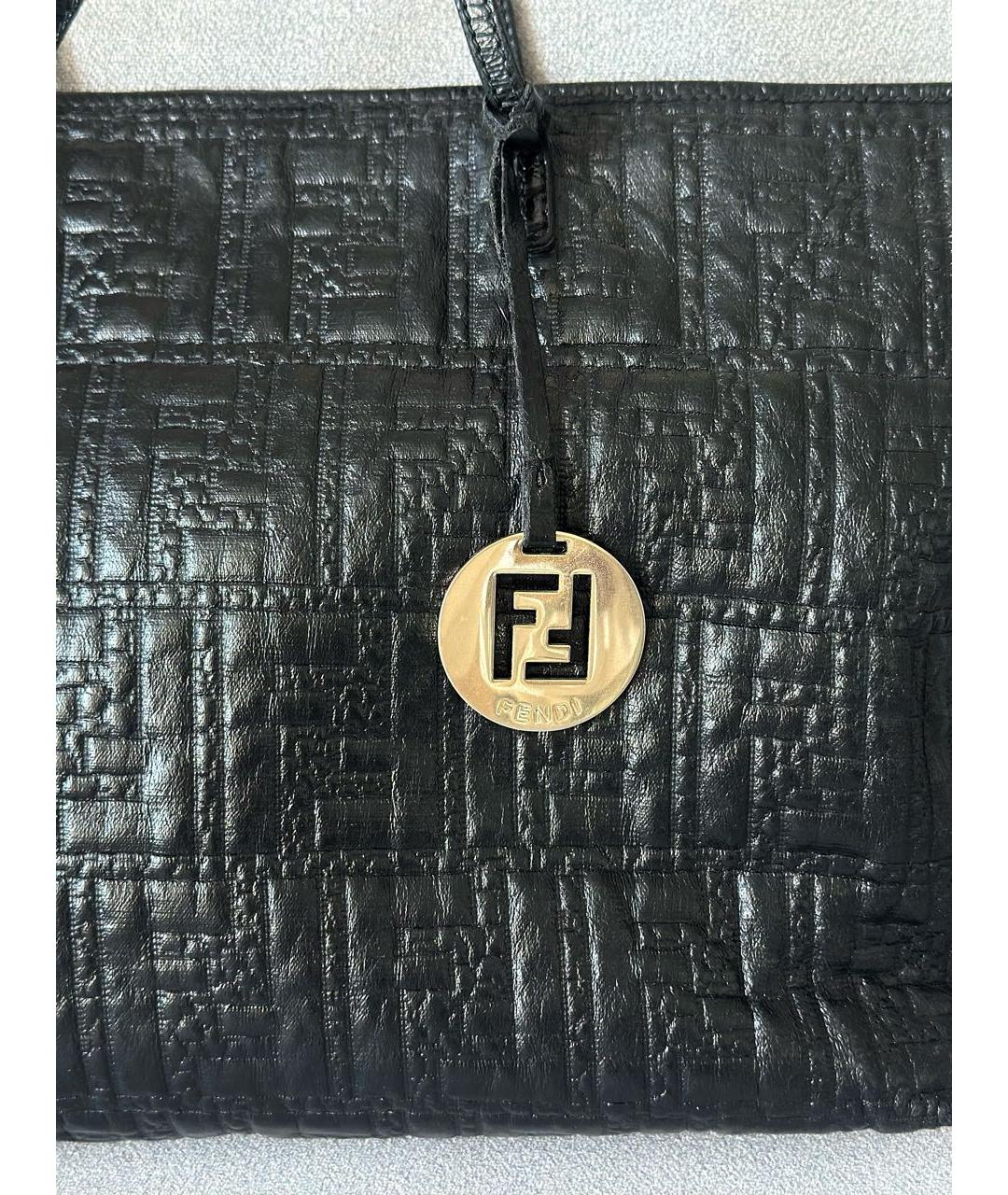 FENDI Черная сумка тоут, фото 5