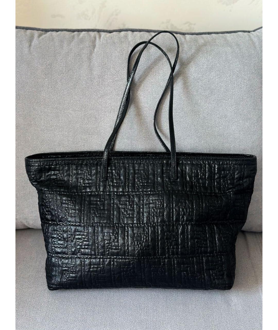 FENDI Черная сумка тоут, фото 4