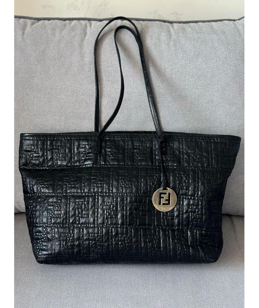 FENDI Черная сумка тоут, фото 3