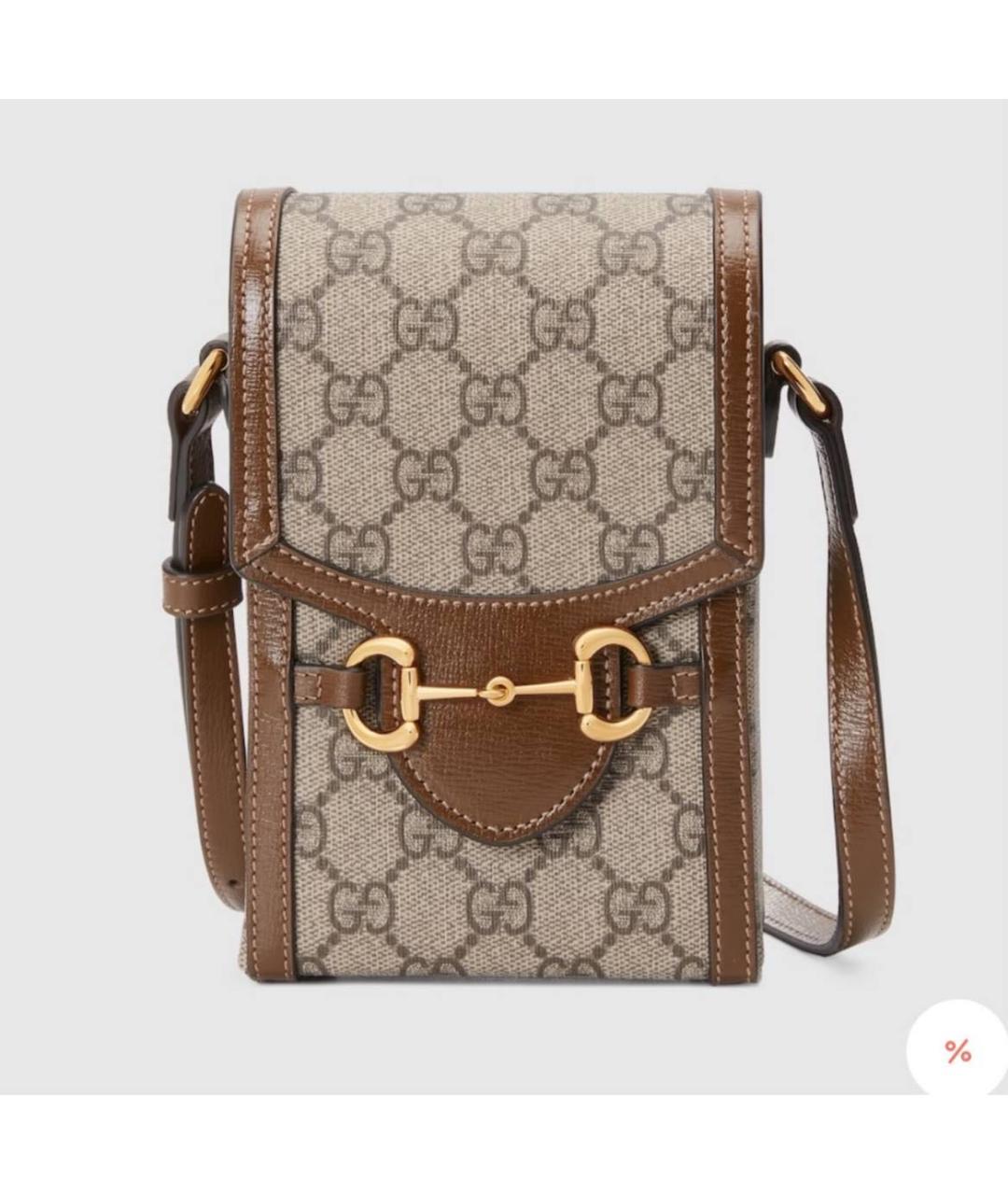 GUCCI Коричневая кожаная сумка через плечо, фото 5