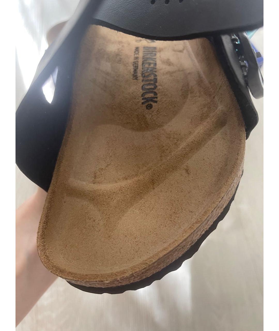 BIRKENSTOCK Черные кожаные сандалии, фото 8