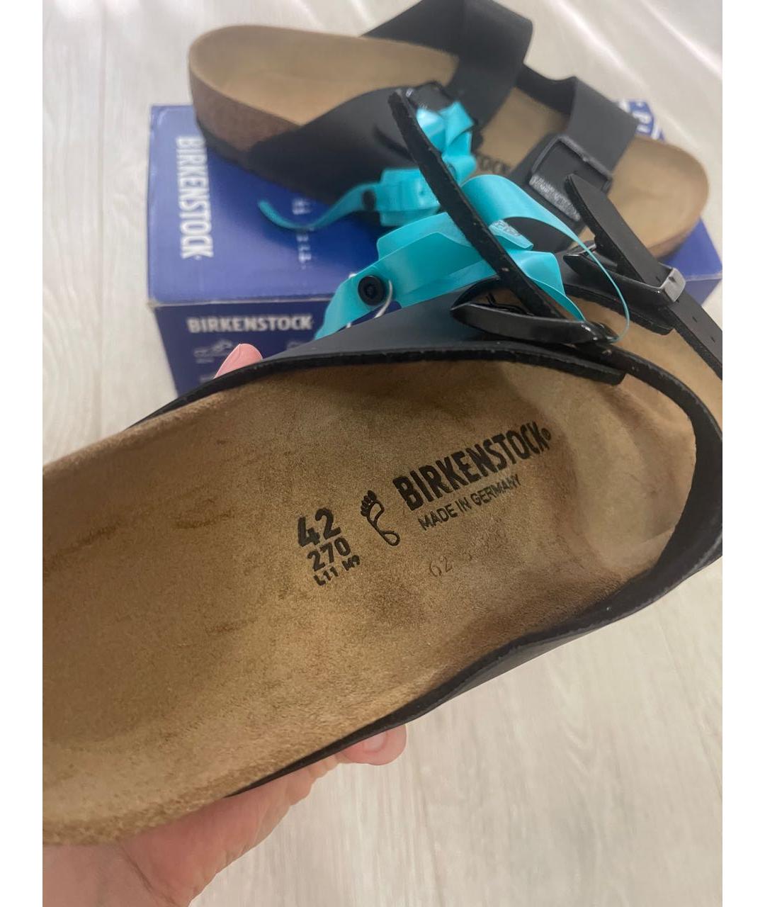 BIRKENSTOCK Черные кожаные сандалии, фото 7