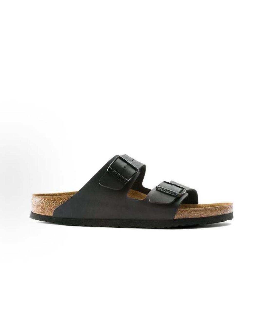BIRKENSTOCK Черные кожаные сандалии, фото 2