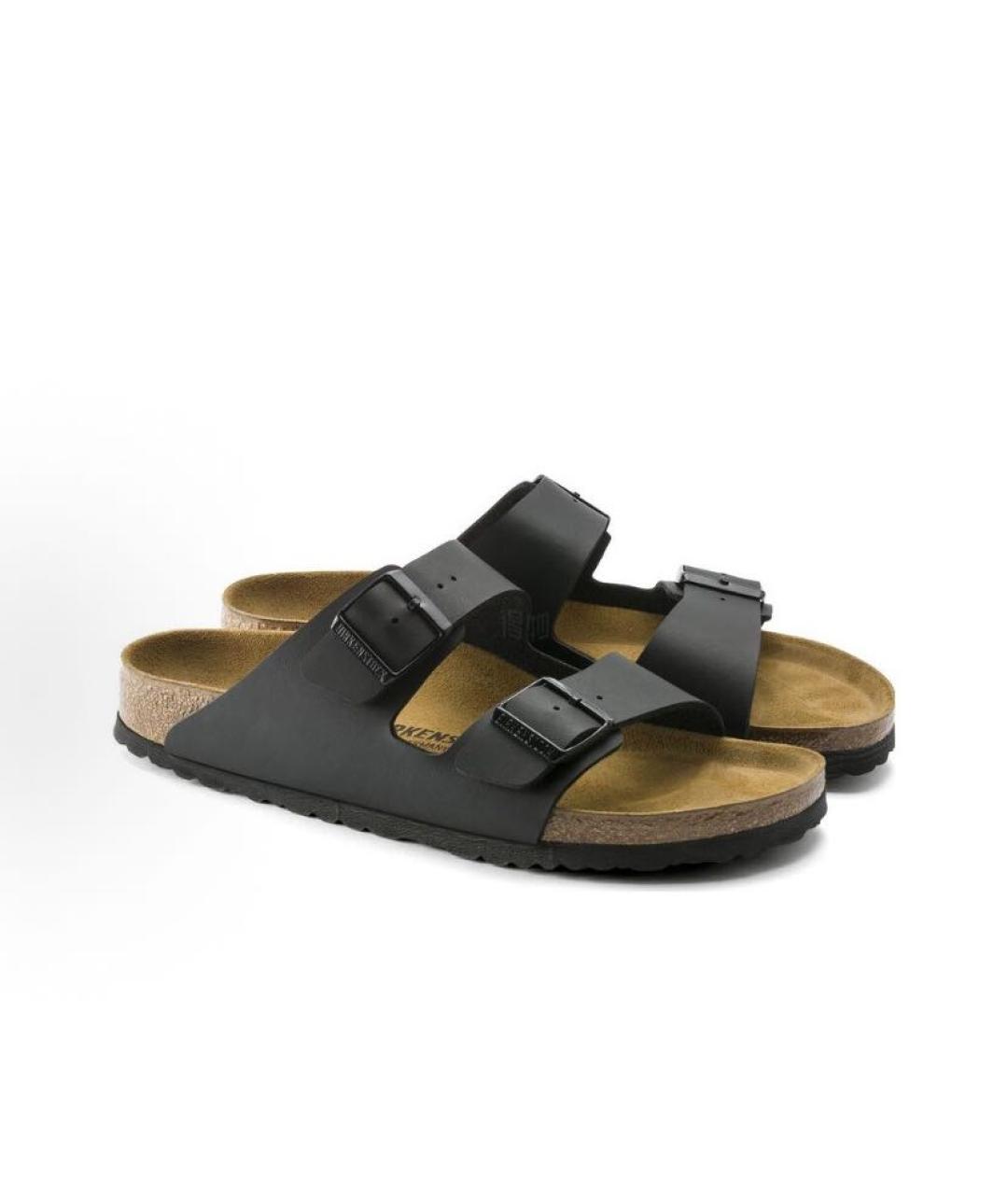 BIRKENSTOCK Черные кожаные сандалии, фото 4