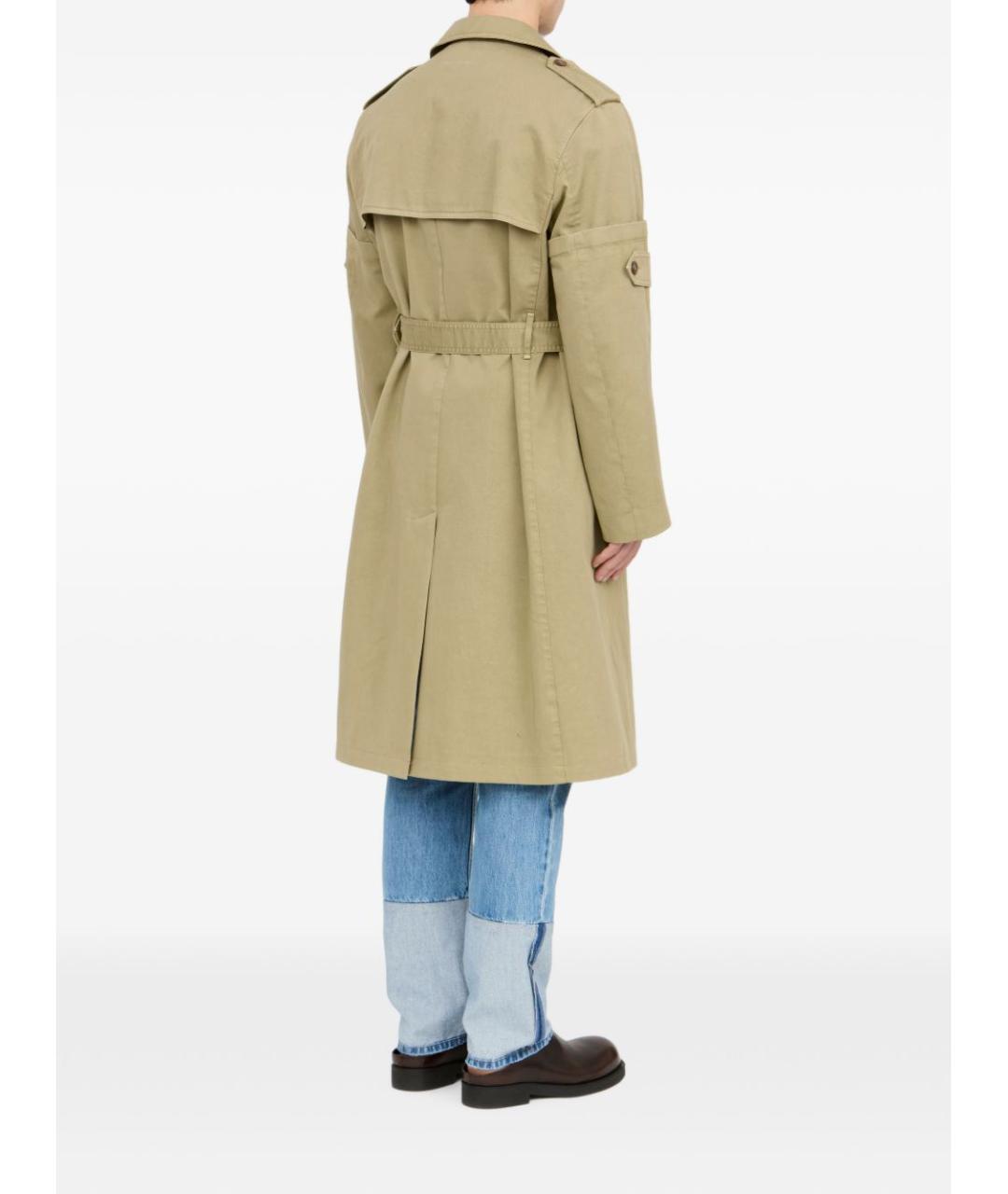 MM6 MAISON MARGIELA Бежевое хлопковое пальто, фото 4