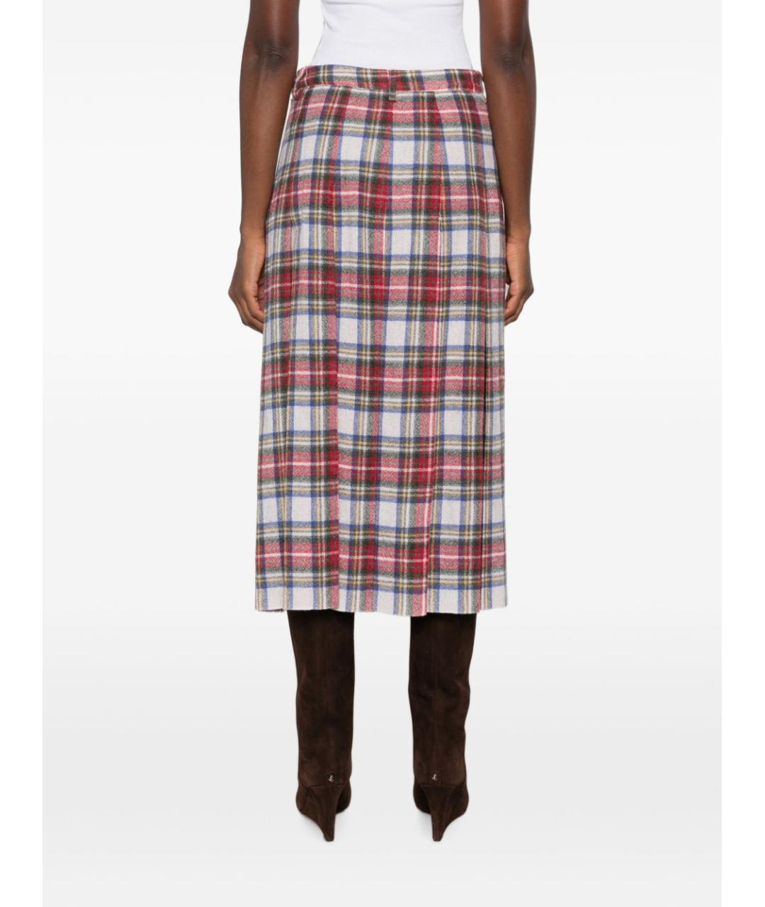 MM6 MAISON MARGIELA Мульти шерстяная юбка миди, фото 5