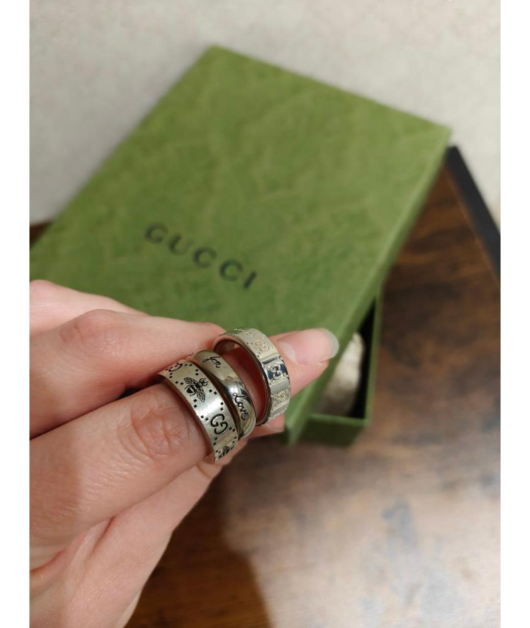 GUCCI Серебряное серебряное кольцо, фото 6