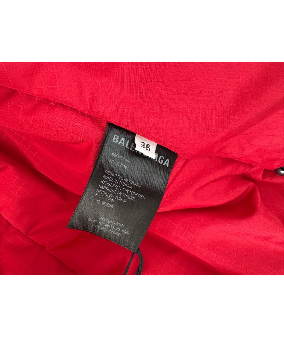 BALENCIAGA Красная полиэстеровая куртка, фото 4