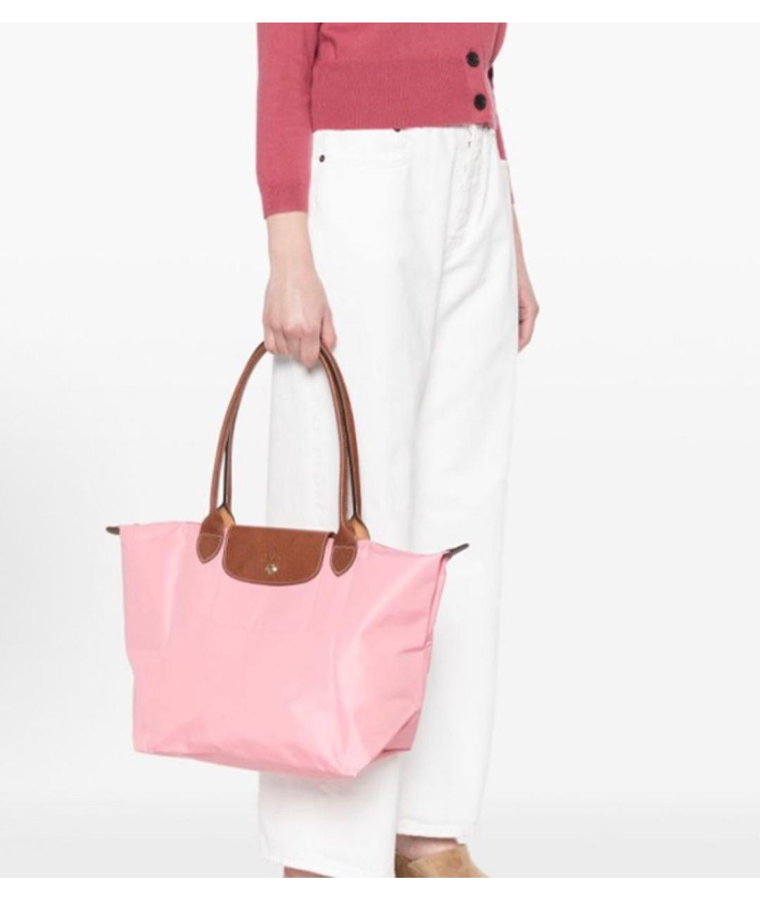 LONGCHAMP Розовая сумка тоут, фото 4