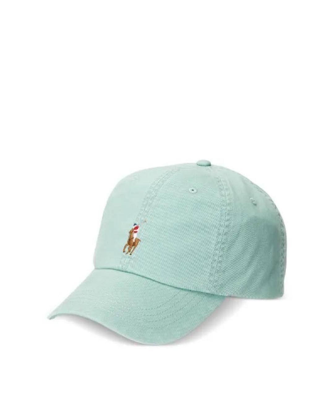 POLO RALPH LAUREN Зеленая хлопковая кепка/бейсболка, фото 8