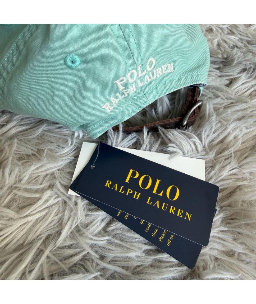 POLO RALPH LAUREN Зеленая хлопковая кепка/бейсболка, фото 6