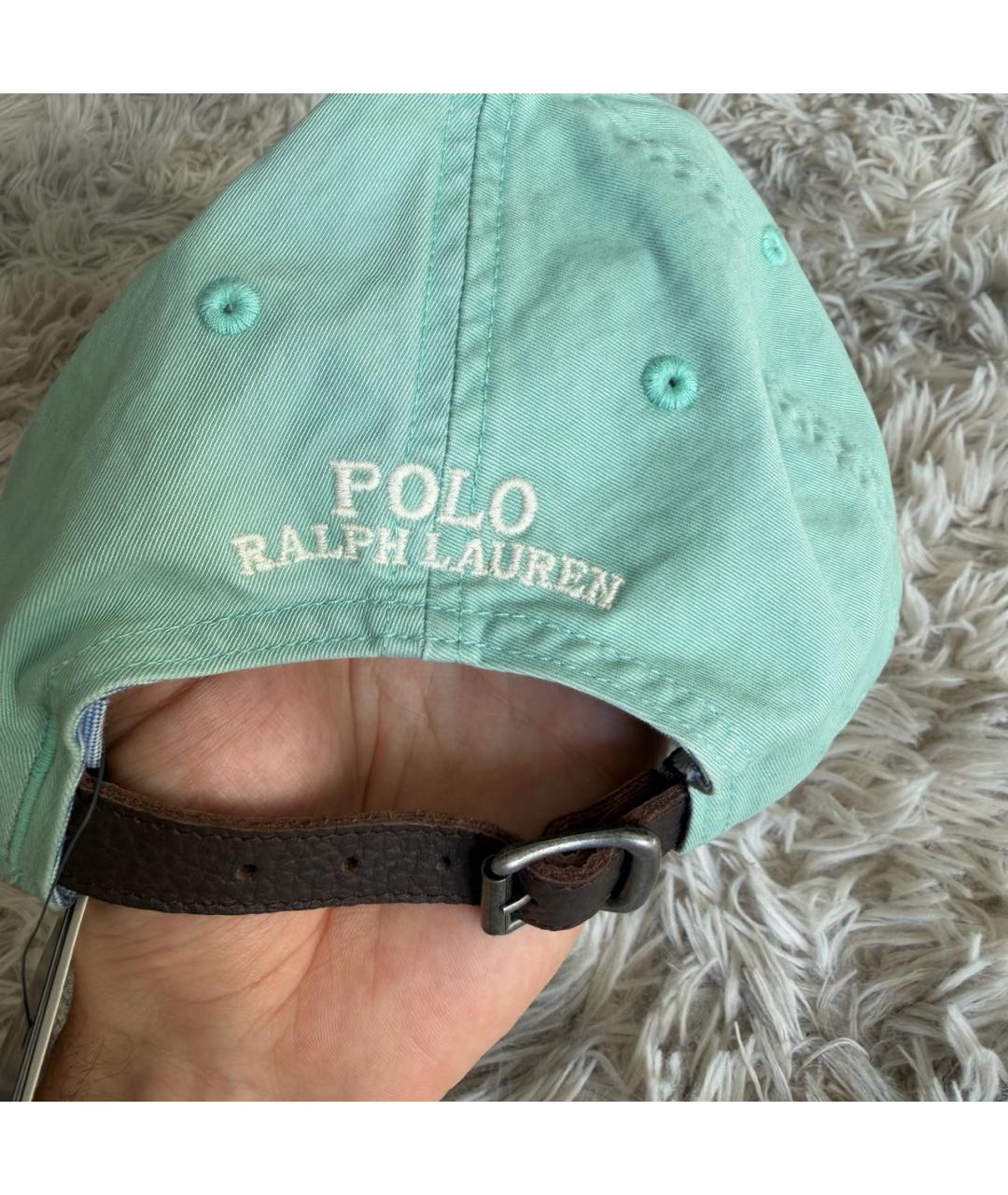 POLO RALPH LAUREN Зеленая хлопковая кепка/бейсболка, фото 5