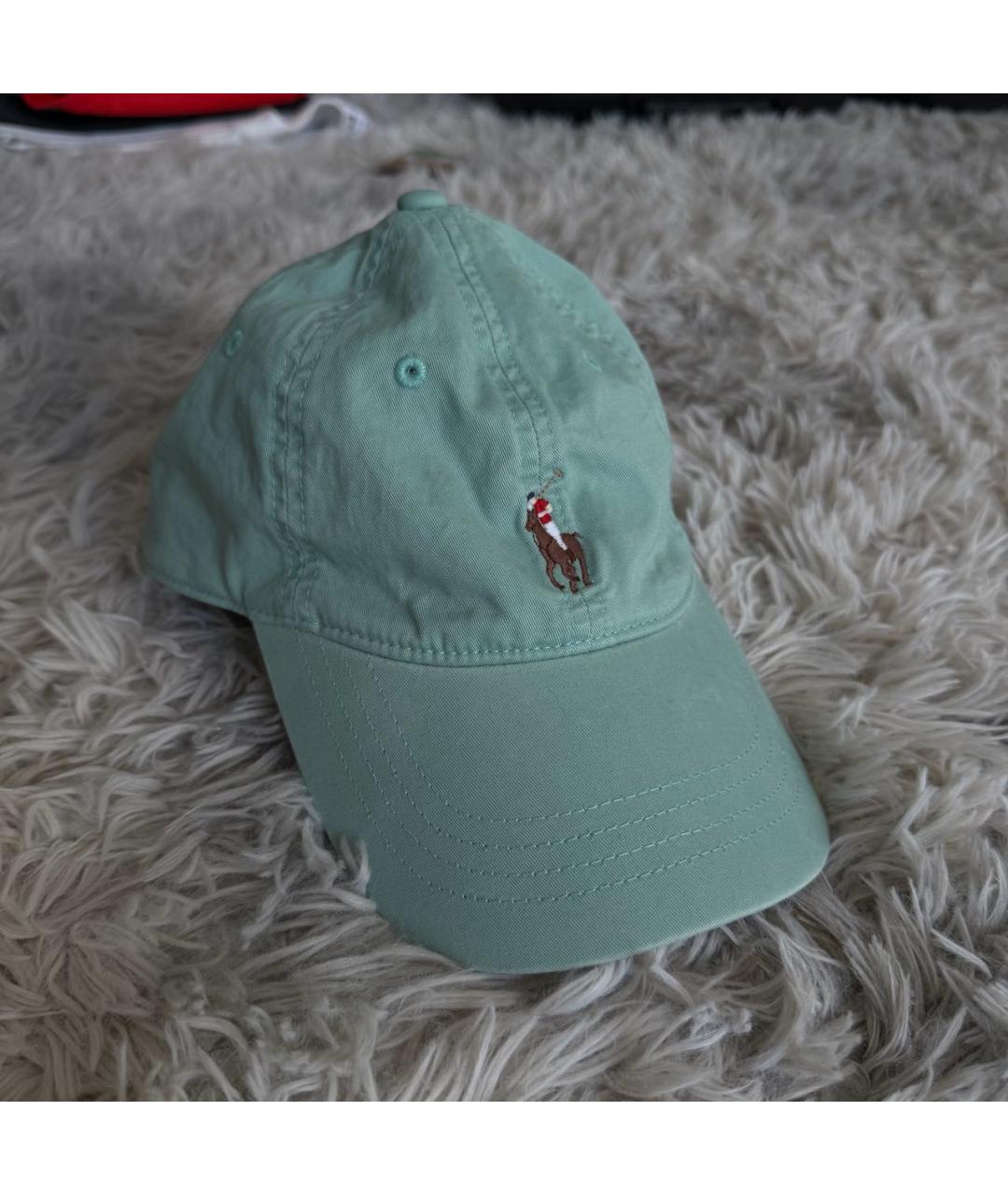 POLO RALPH LAUREN Зеленая хлопковая кепка/бейсболка, фото 2