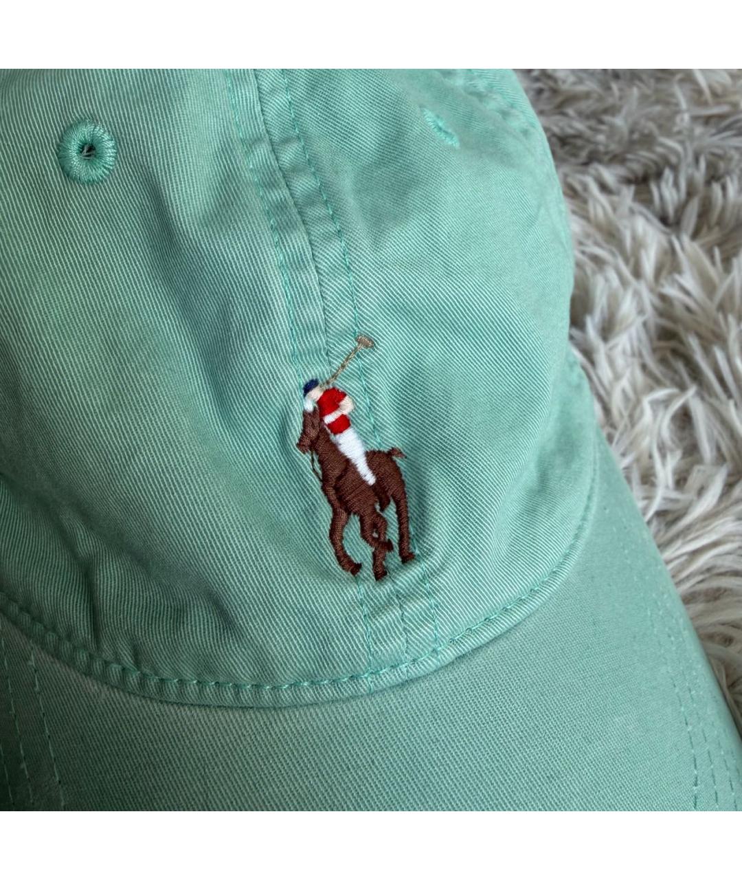 POLO RALPH LAUREN Зеленая хлопковая кепка/бейсболка, фото 3