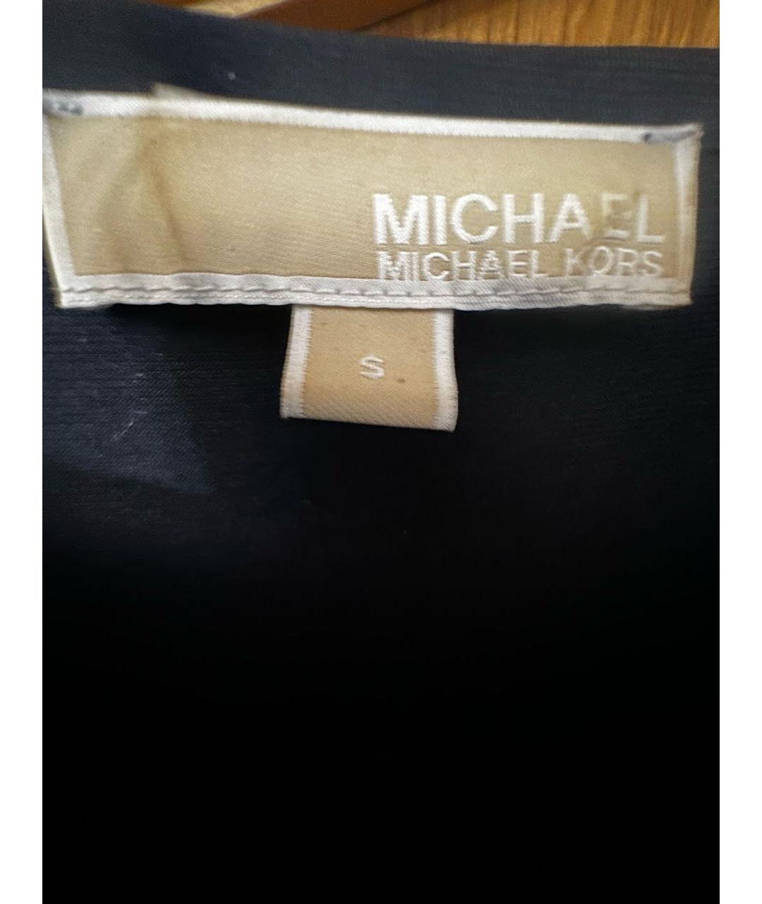 MICHAEL KORS Темно-синее вискозное коктейльное платье, фото 3