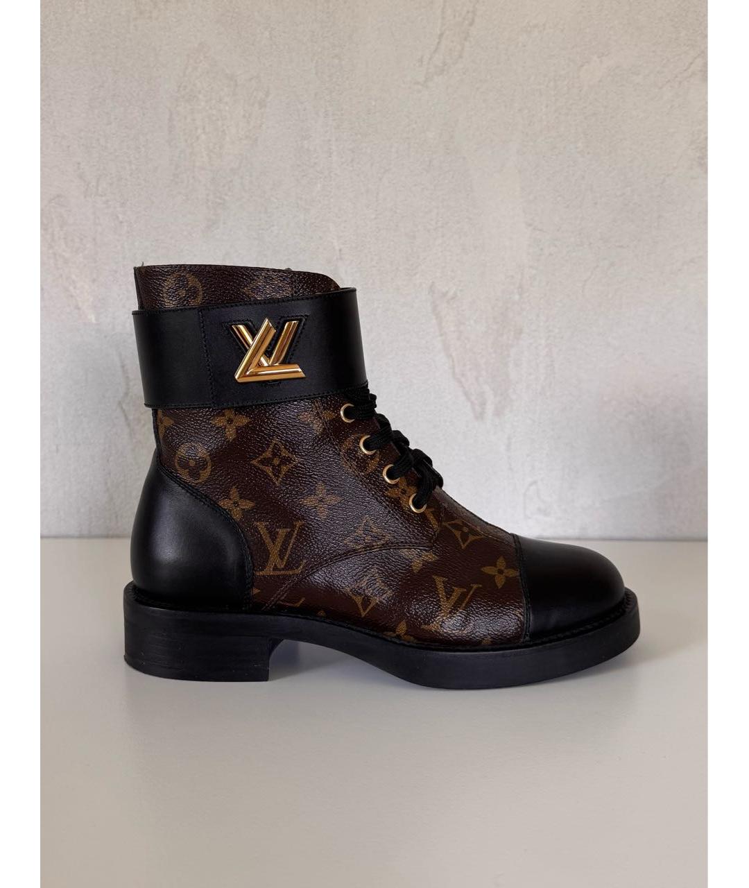 LOUIS VUITTON Черные кожаные ботинки, фото 9