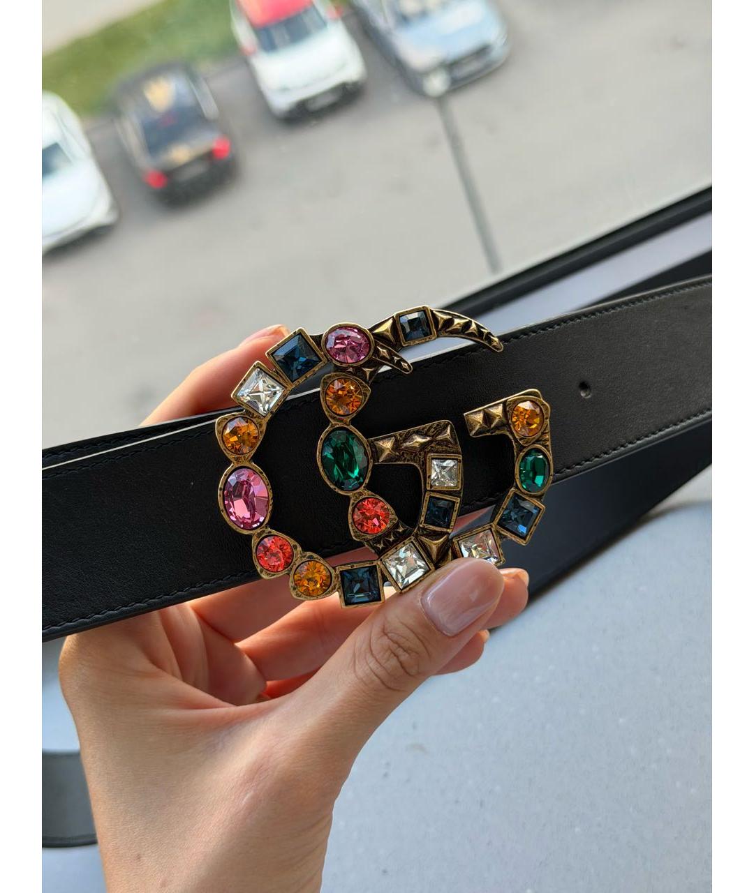 GUCCI Черный кожаный ремень, фото 2