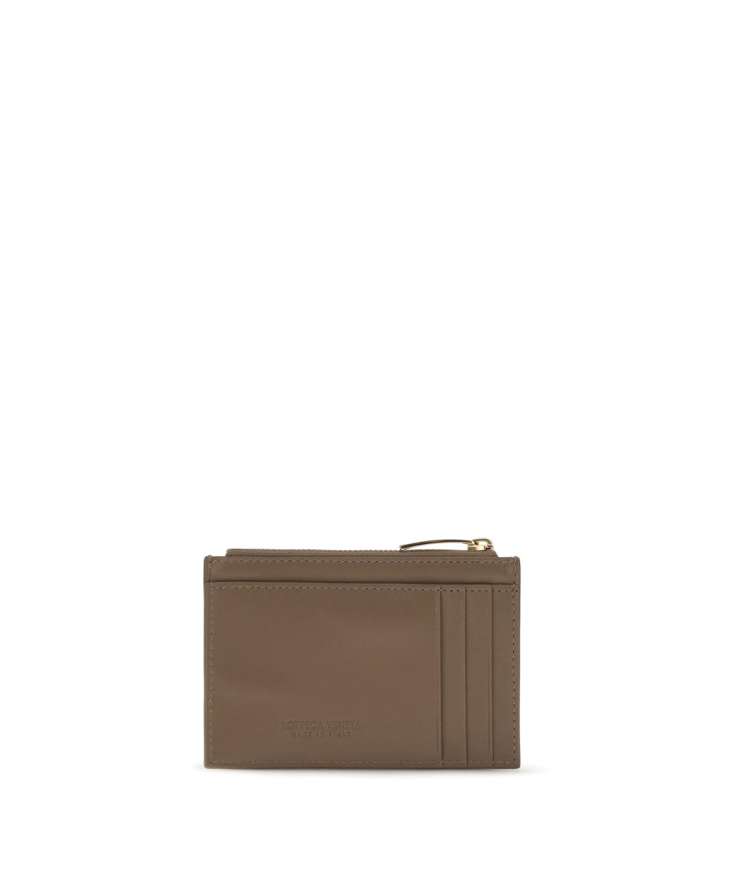 BOTTEGA VENETA Коричневый кожаный кардхолдер, фото 2