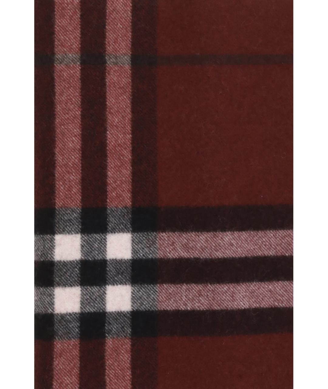 BURBERRY Красный кашемировый шарф, фото 3