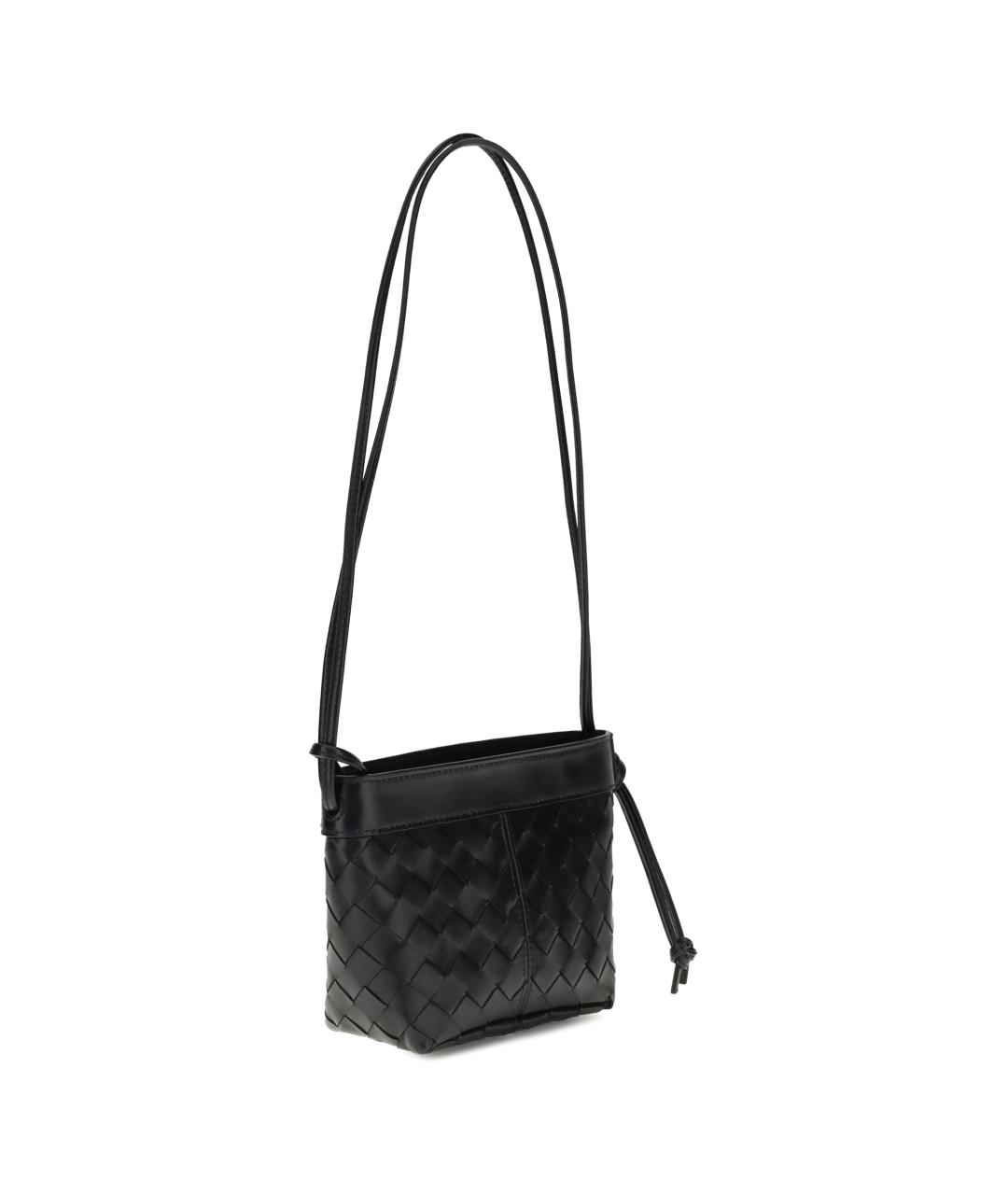 BOTTEGA VENETA Черная кожаная сумка через плечо, фото 3