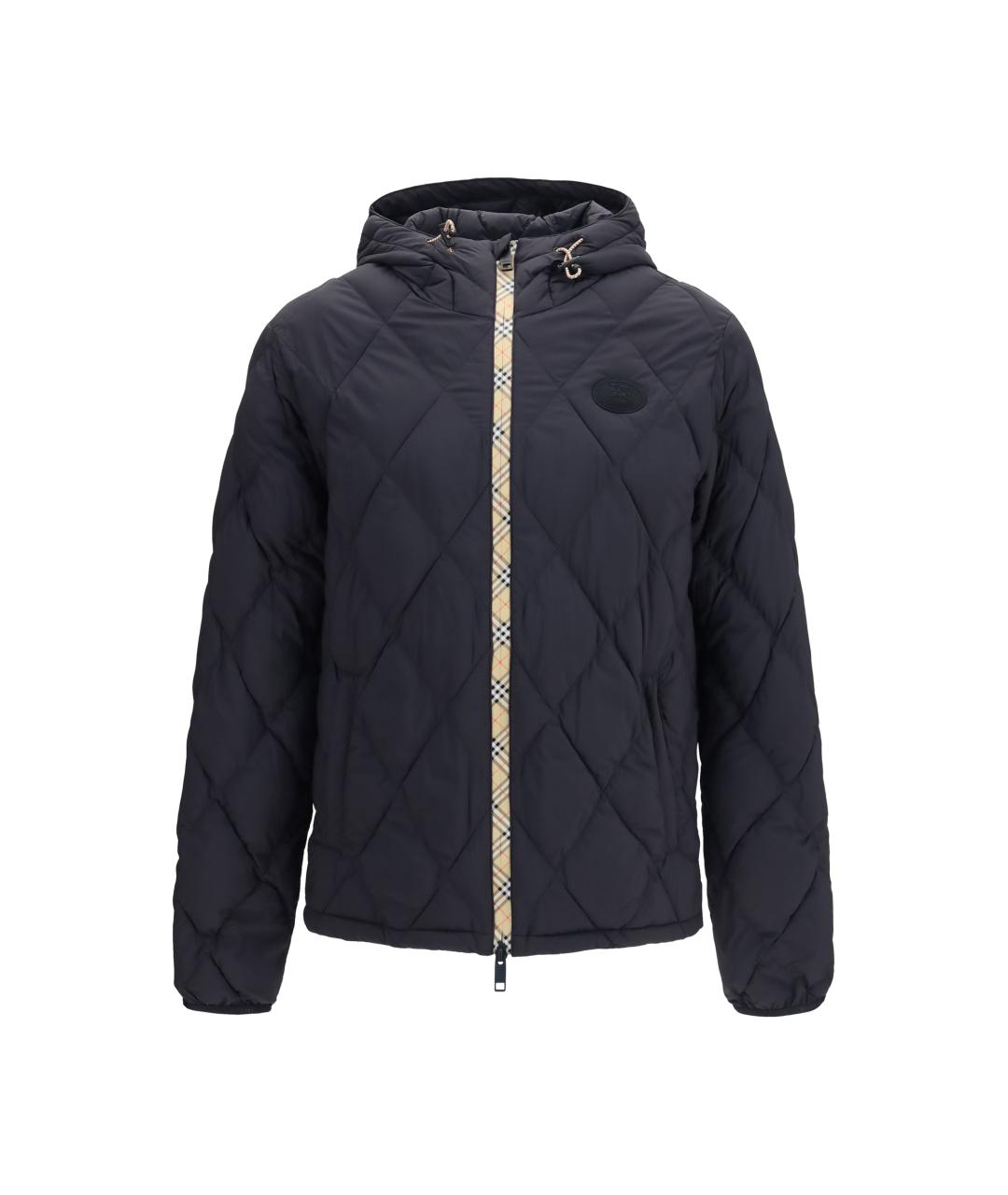 BURBERRY Черный синтетический пуховик, фото 1