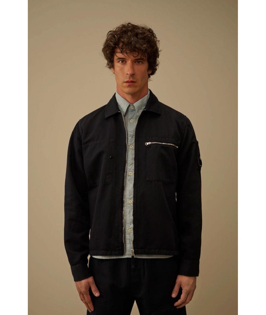 CP COMPANY Темно-синяя хлопковая куртка, фото 4
