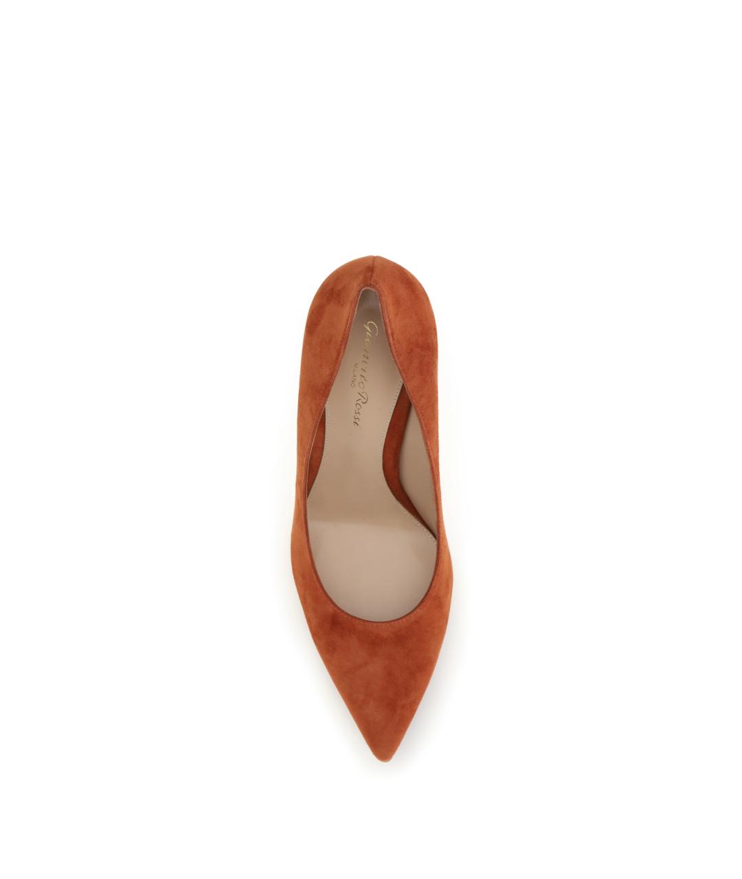 GIANVITO ROSSI Оранжевые кожаные туфли, фото 4