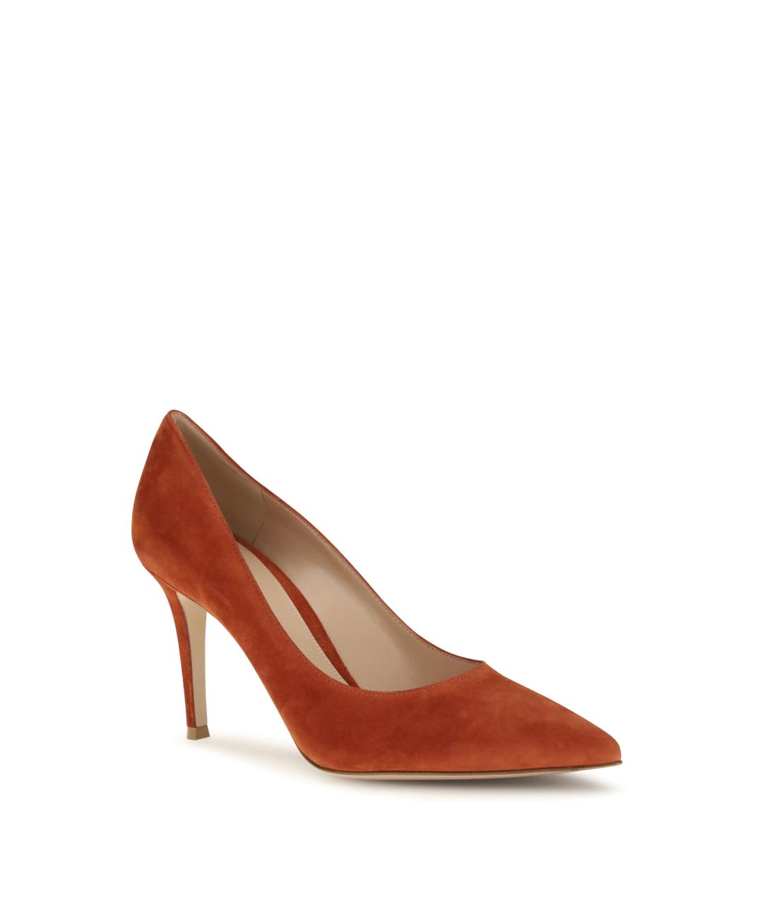 GIANVITO ROSSI Оранжевые кожаные туфли, фото 2