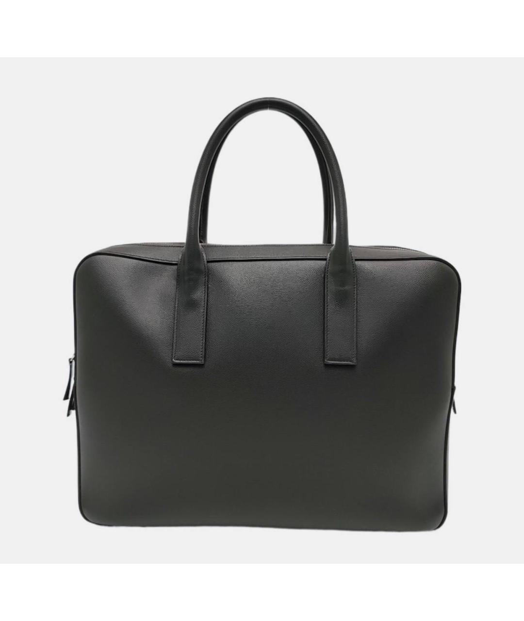 SAINT LAURENT Коричневая кожаная сумка с короткими ручками, фото 3