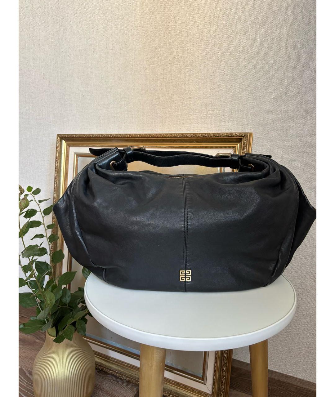 GIVENCHY Черная кожаная сумка тоут, фото 9