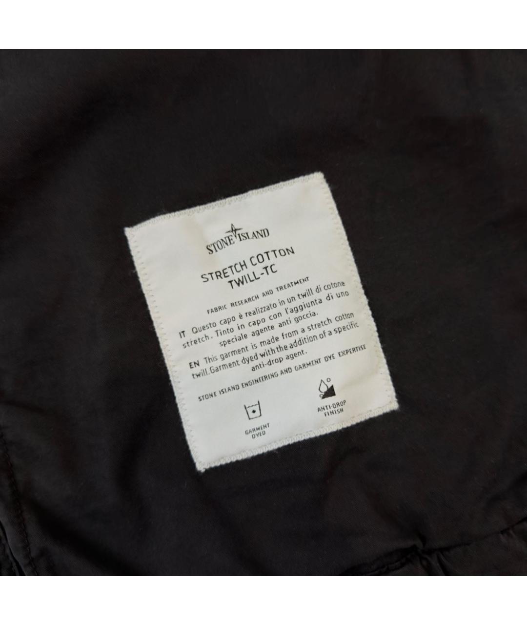 STONE ISLAND Черная хлопковая куртка, фото 4