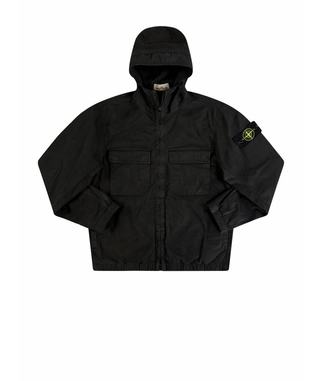 STONE ISLAND Черная хлопковая куртка, фото 1