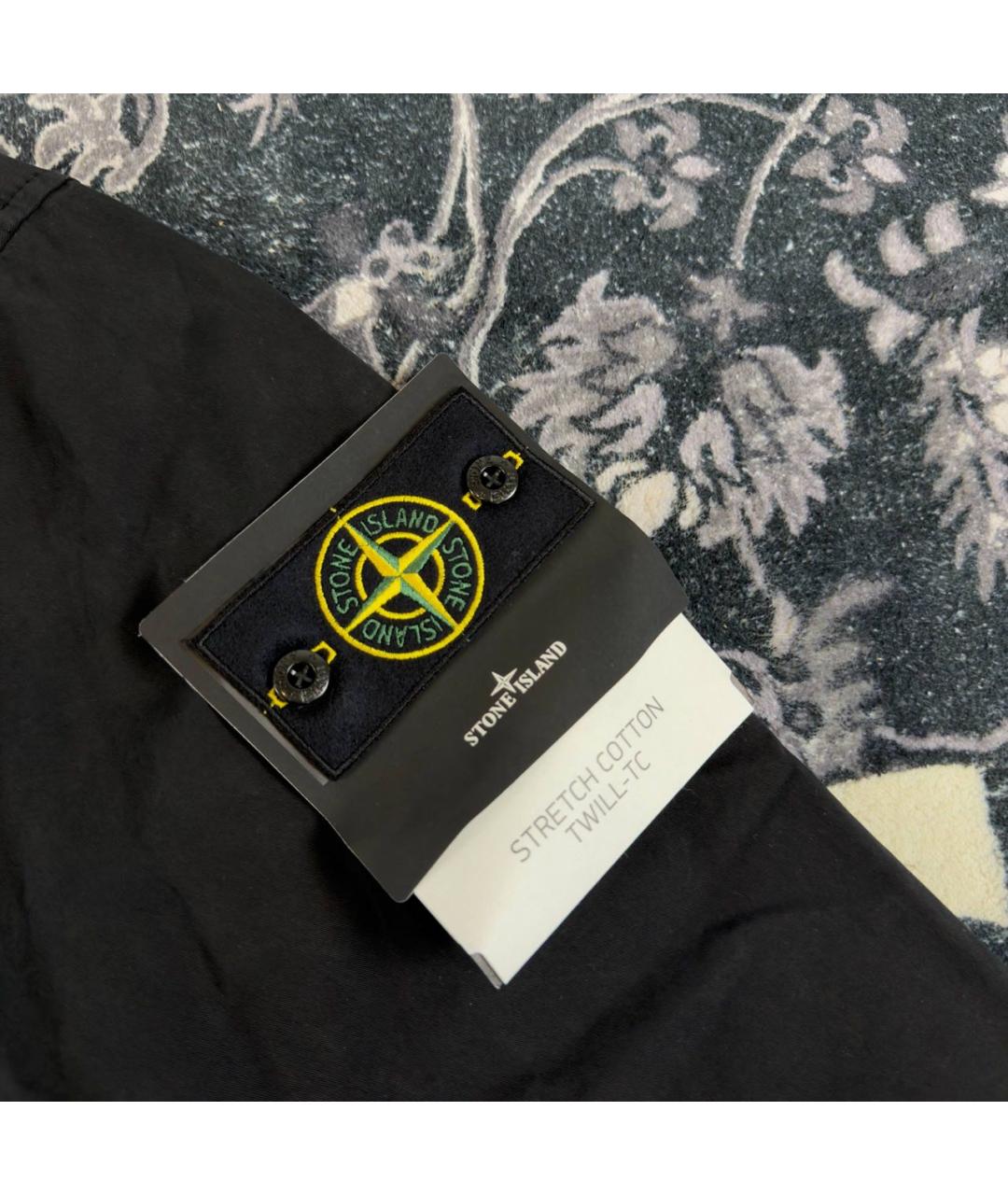 STONE ISLAND Черная хлопковая куртка, фото 3