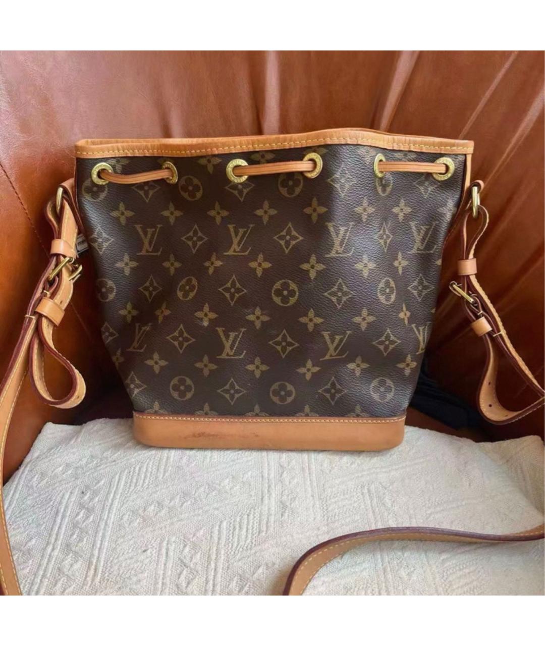 LOUIS VUITTON Коричневая кожаная сумка тоут, фото 2
