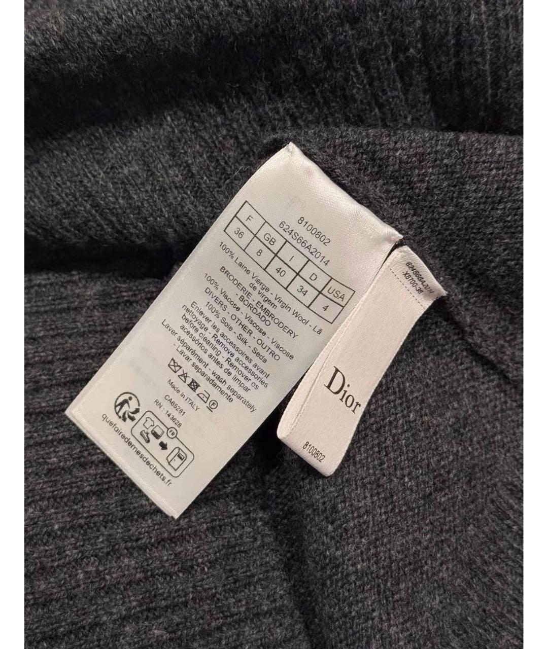 CHRISTIAN DIOR Серая шерстяная рубашка, фото 3