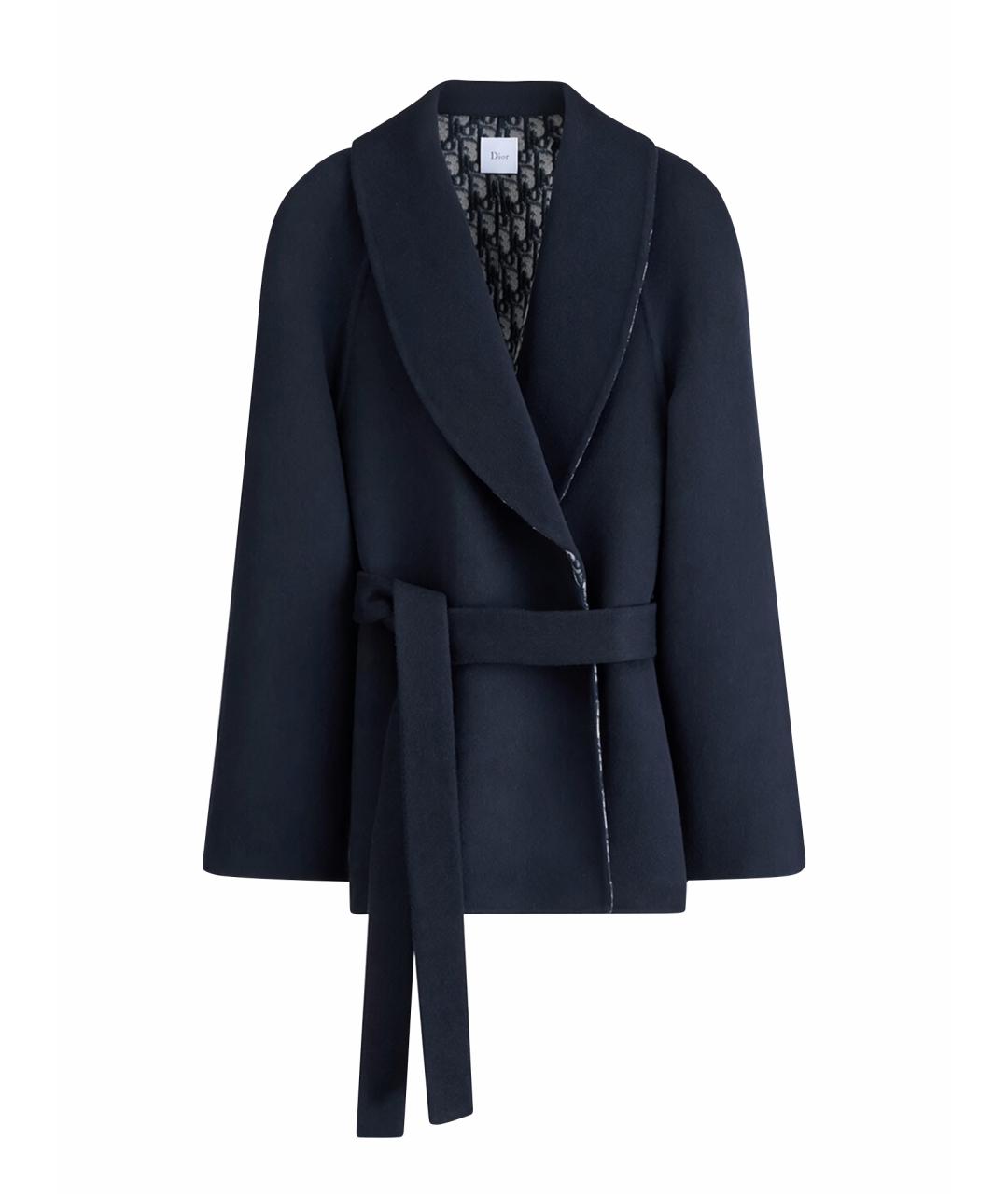 CHRISTIAN DIOR Синее шерстяное пальто, фото 3
