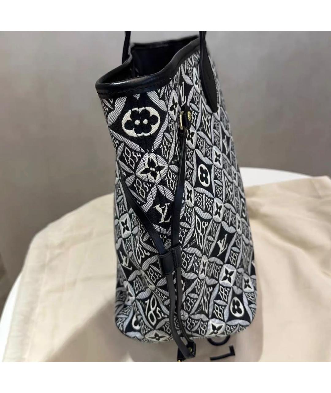 LOUIS VUITTON Черная кожаная сумка тоут, фото 4